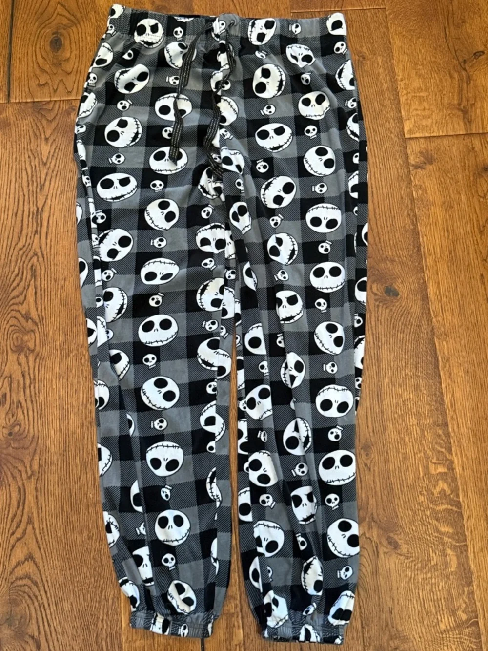 Disney Nightmare Before Christmas Jack Skellington Pj Jogger Pants Size L SOFT! - Picture 1 of 6